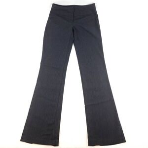 Odds n Evens Sz 1 Womens Gray Pinstripe‎ High Rise Flare Dress Pants USA XS191